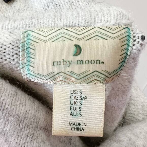 Anthropologie Ruby Moon Gray Alpaca Blend Cowl Neck Sweater Pullover Size Small - Picture 5 of 7